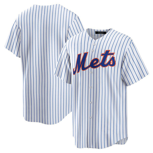 Custom New York Mets White Home Blank Replica Jersey Baseball Jerseys