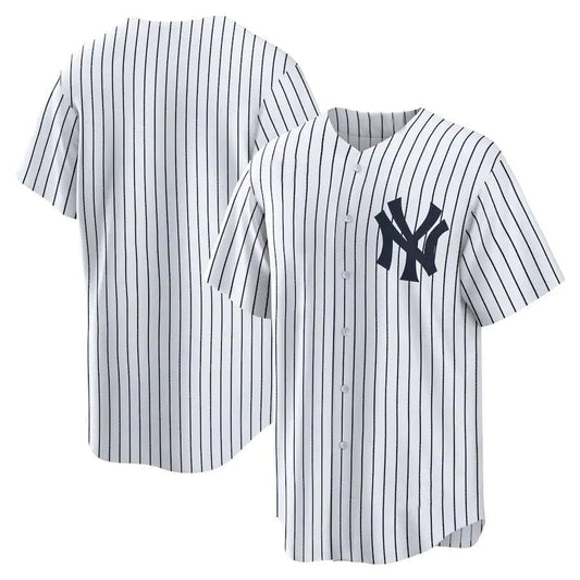 Custom New York Yankees White Home Replica Team Jersey Baseball Jerseys