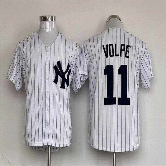 New York Yankees #11 Anthony Volpe White Home Replica Player Name Jersey Baseball Jerseys