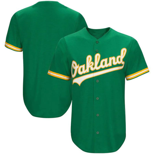 Custom Oakland Athletics Green Big & Tall Replica Team Jersey Baseball Jerseys