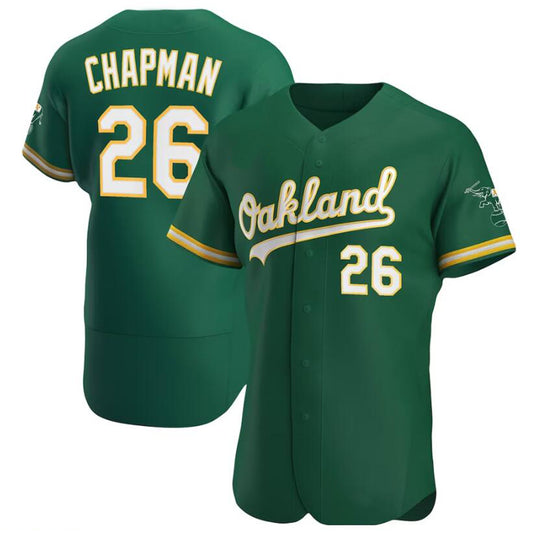 Oakland Athletics #26 Matt Chapman Kelly Green Alternate Authentic Player Jersey