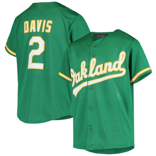 Oakland Athletics #2 Khris Davis Green Alternate Player Replica Jersey
