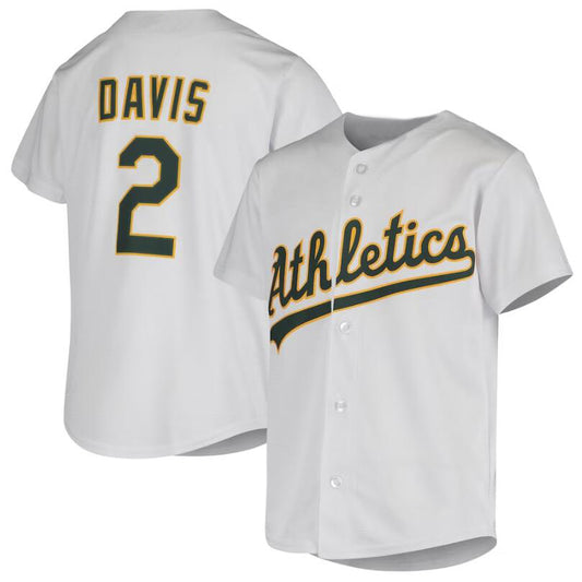 Oakland Athletics #2 Khris Davis White Home Team Player Baseball Jersey