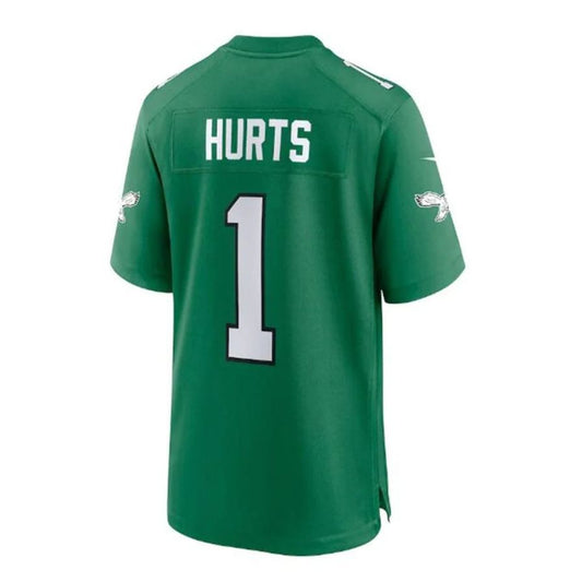 P.Eagles #1 Jalen Hurts Alternate Game Player Jersey - Kelly Green Stitched American Football Jerseys