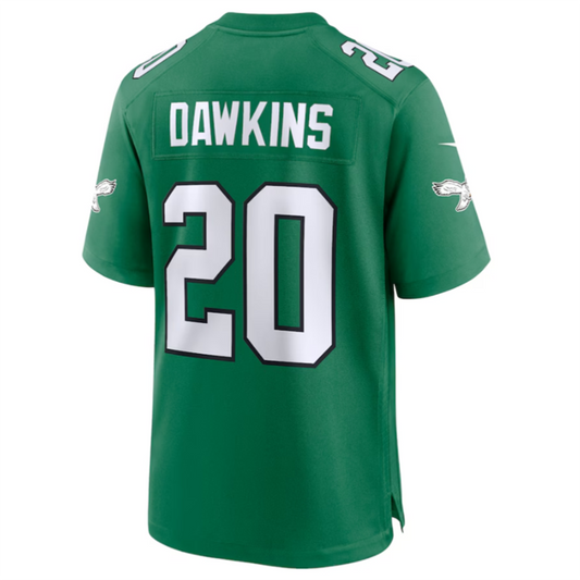 P.Eagles #20 Brian Dawkins Green Alternate Retired Player Game Jersey Stitched American Football Jerseys