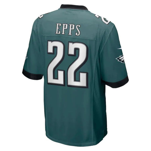 P.Eagles #22 Marcus Epps Midnight Green Team Player Game Jersey Stitched American Football Jerseys