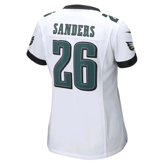 P.Eagles #26 Miles Sanders White Player Game Jersey Stitched American Football Jerseys