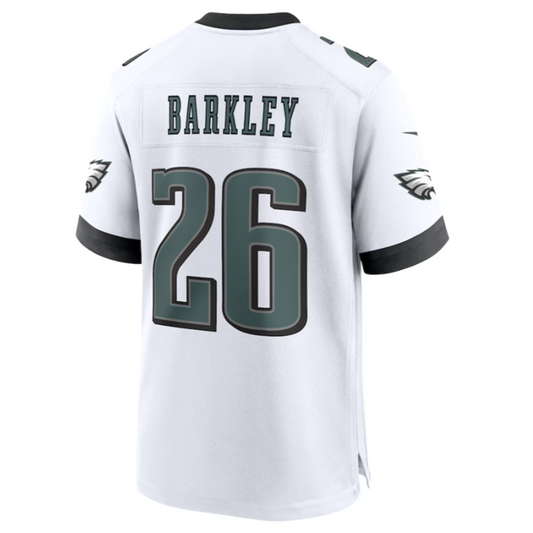 P.Eagles #26 Saquon Barkley Midnight White Game Player Jersey Stitched American Football Jerseys