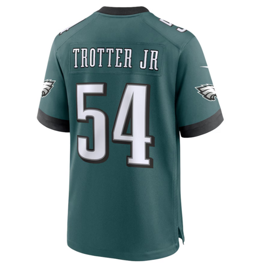 P.Eagles #54 Jeremiah Trotter Jr. Green Alternate 2024 Draft Game Jersey Stitched American Football Jerseys