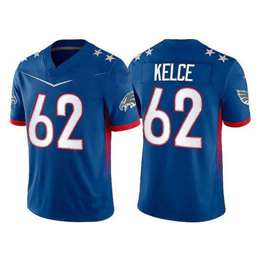 P.Eagles #62 Jason Kelce 2022 Royal Pro Bowl Stitched Player Jersey American Football Jerseys