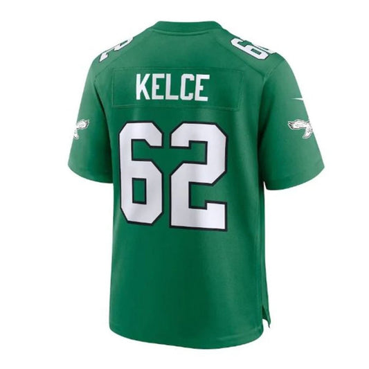 P.Eagles #62 Jason Kelce Alternate Game Player Jersey - Kelly Green Stitched American Football Jerseys