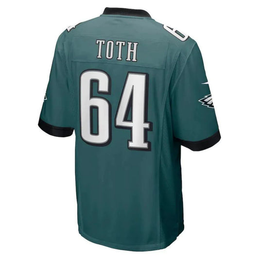 P.Eagles #64 Brett Toth Midnight Green Player Game Jersey Stitched American Football Jerseys