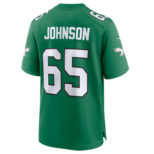 P.Eagles #65 Lane Johnson Green Alternate Game Jersey Stitched American Football Jerseys