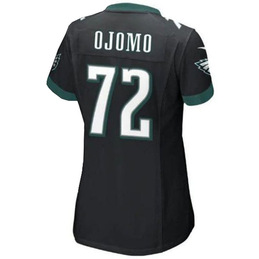 P.Eagles #72 Moro Ojomo Alternate Player Game Jersey - Black Stitched American Football Jerseys