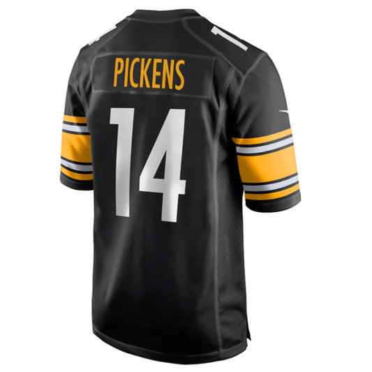 P.Steelers #14 George Pickens Black Game Player Jersey American Stitched Football Jerseys