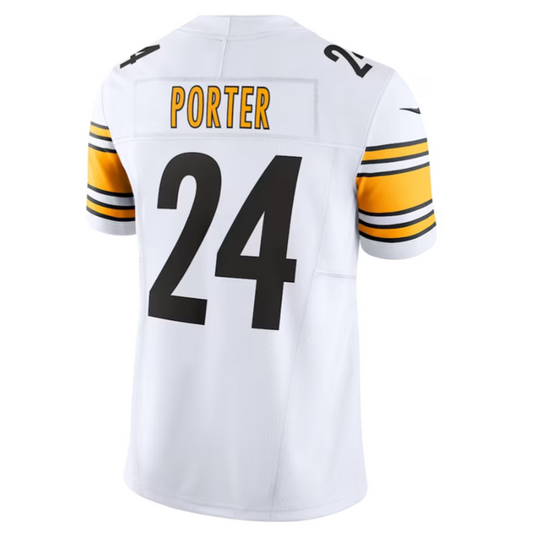 P.Steelers #24 Joey Porter Jr. White Vapor F.U.S.E. Limited Jersey American Stitched Football Jerseys
