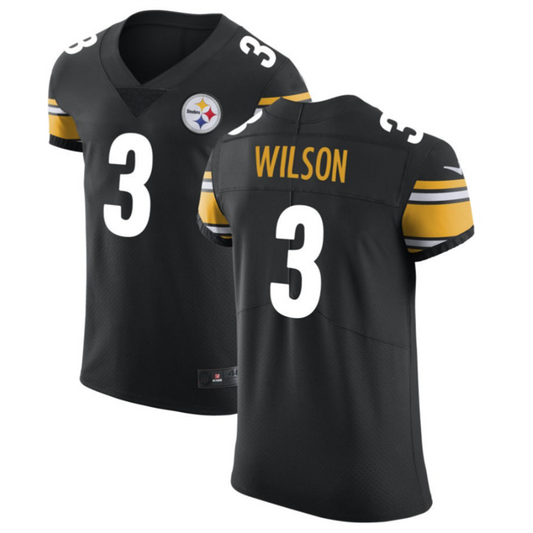 P.Steelers #3 Russell Wilson Black Vapor Untouchable Elite Jersey American Stitched Football Jerseys