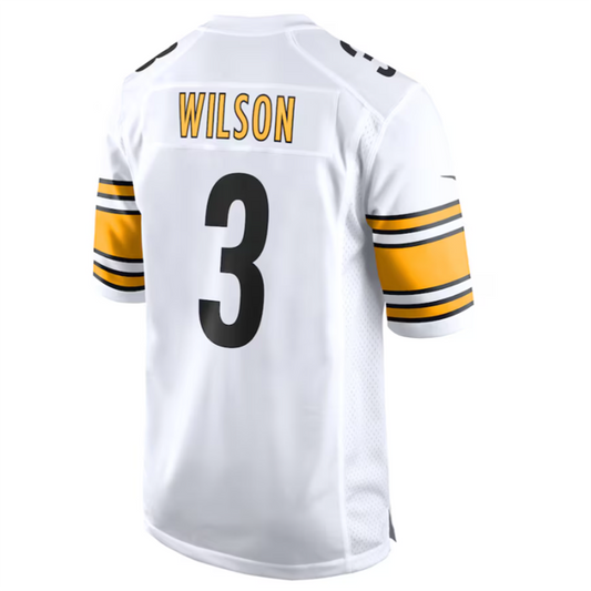 P.Steelers #3 Russell Wilson White Game Jersey American Stitched Football Jerseys