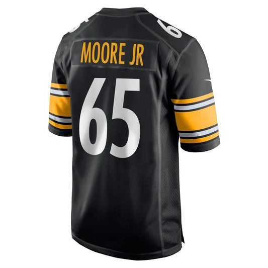 P.Steelers #65 Dan Moore Jr. Black Player Game Jersey Stitched American Football Jerseys