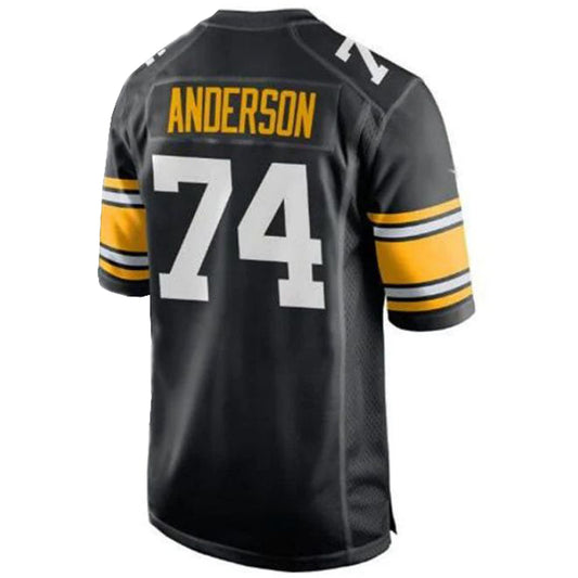 P.Steelers #74 Spencer Anderson Alternate Player Game Jersey - Black Stitched American Football Jerseys