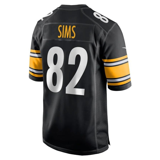 P.Steelers #82 Steven Sims Black Player Game Jersey Stitched American Football Jerseys