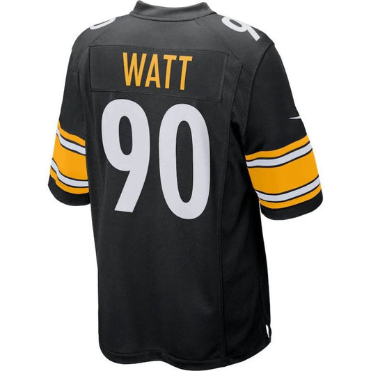 P.Steelers #90 T.J. Watt Black Game Player Jersey Stitched American Football Jerseys
