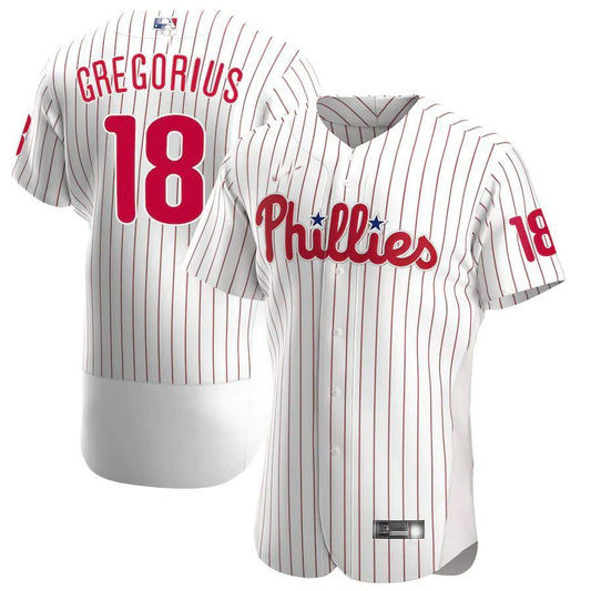 Philadelphia Phillies #18 Didi Gregorius White Home Authentic Player Jersey Baseball Jerseys