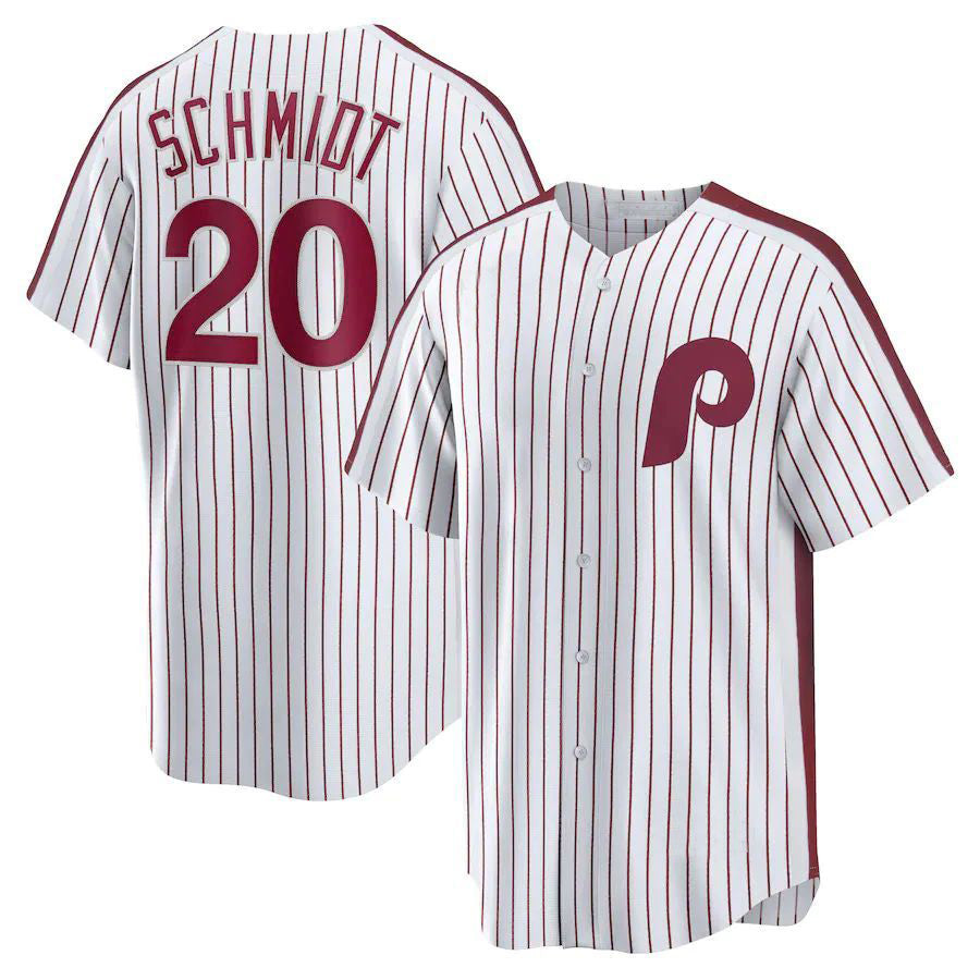 Philadelphia Phillies #20 Mike Schmidt White Home Cooperstown Collection Player Jersey Baseball Jerseys