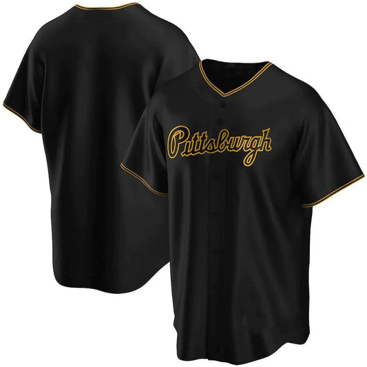 Custom Pittsburgh Pirates Black Alternate Replica Team Jersey Baseball Jerseys