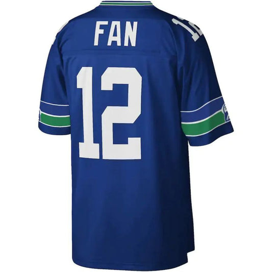 S.Seahawks #12 FAN 12s Mitchell & Ness Royal Legacy Replica Player Jersey Stitched American Football Jerseys