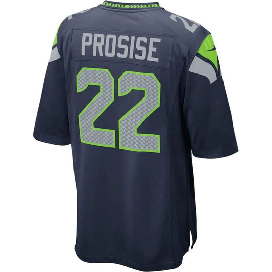 S.Seahawks #22 C.J. Prosise College Navy Player Game Jersey Stitched American Football Jerseys
