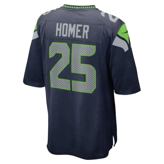 S.Seahawks #25 Travis Homer College Navy Player Game Jersey Stitched American Football Jerseys