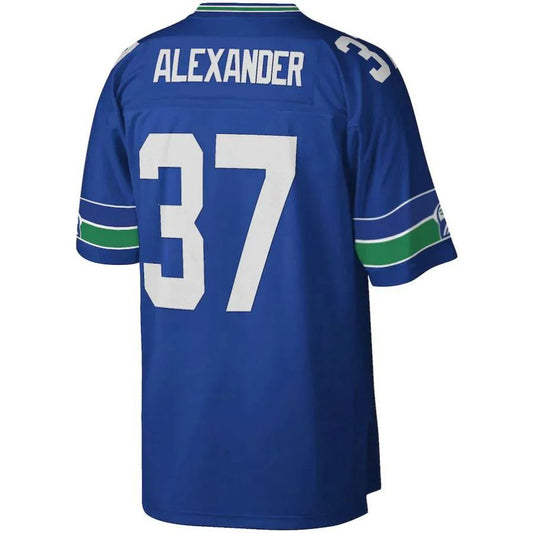 S.Seahawks #37 Shaun Alexander Shaun Alexander Mitchell & Ness Royal 2000 Legacy Replica Player Jersey Stitched American Football Jerseys