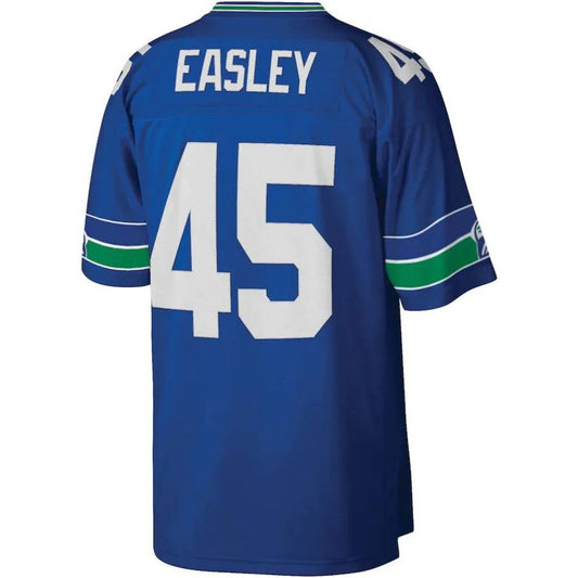S.Seahawks #45 Kenny Easley Kenny Easley Mitchell & Ness Royal Legacy Replica Player Jersey Stitched American Football Jerseys