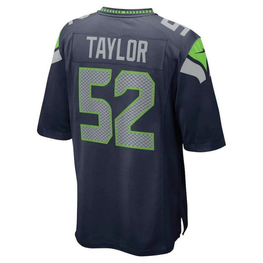 S.Seahawks #52 Darrell Taylor College Navy Player Game Jersey Stitched American Football Jerseys
