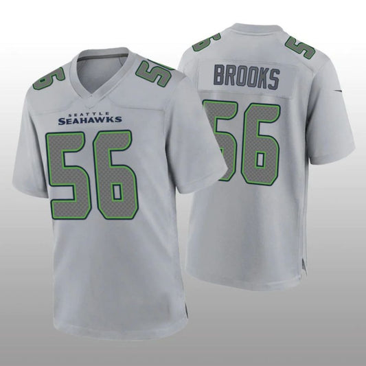 S.Seahawks #56 Jordyn Brooks Gray Atmosphere Player Game Jersey Stitched American Football Jerseys
