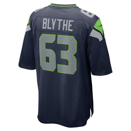 S.Seahawks #63 Austin Blythe College Navy Player Game Jersey Stitched American Football Jerseys
