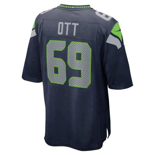 S.Seahawks #69 Tyler Ott College Navy Player Game Jersey Stitched American Football Jerseys
