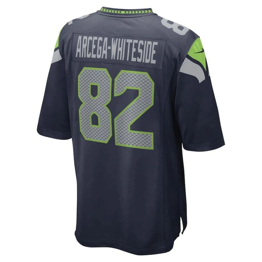 S.Seahawks #82 J.J. Arcega-Whiteside College Navy Game Player Jersey Stitched American Football Jerseys