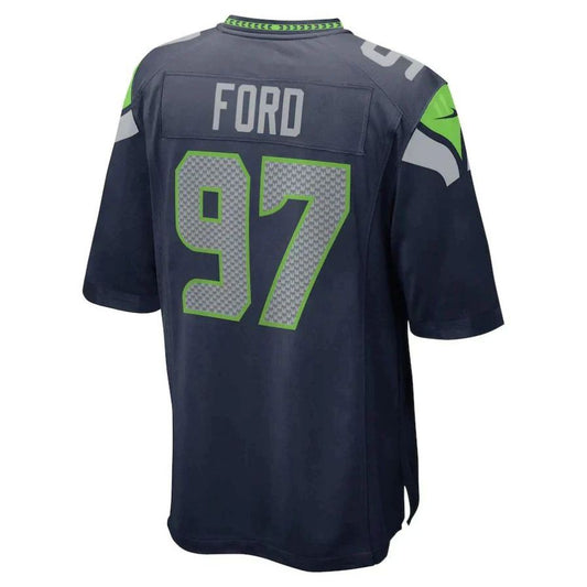 S.Seahawks #97 Poona Ford College Navy Player Game Jersey Stitched American Football Jerseys