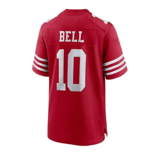 SF.49ers #10 Ronnie Bell Team Player Game Jersey - Scarlet Stitched American Football Jerseys