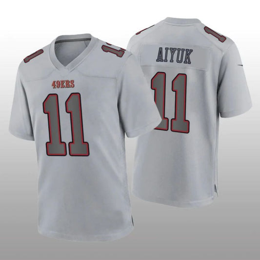 SF.49ers #11 Brandon Aiyuk Gray Atmosphere Player Game Jersey Stitched American Football Jersey