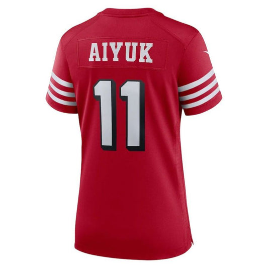 SF.49ers #11 Brandon Aiyuk Scarlet Alternate Player Game Jersey Stitched American Football Jerseys