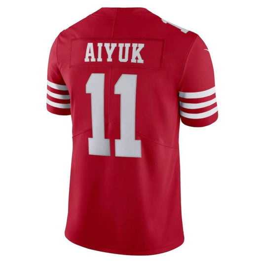 SF.49ers #11 Brandon Aiyuk Scarlet Vapor Limited Player Jersey Stitched American Football Jerseys