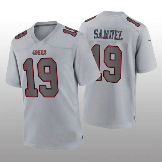 SF.49ers #19 Deebo Samuel Gray Atmosphere Player Game Jersey Stitched American Football Jersey