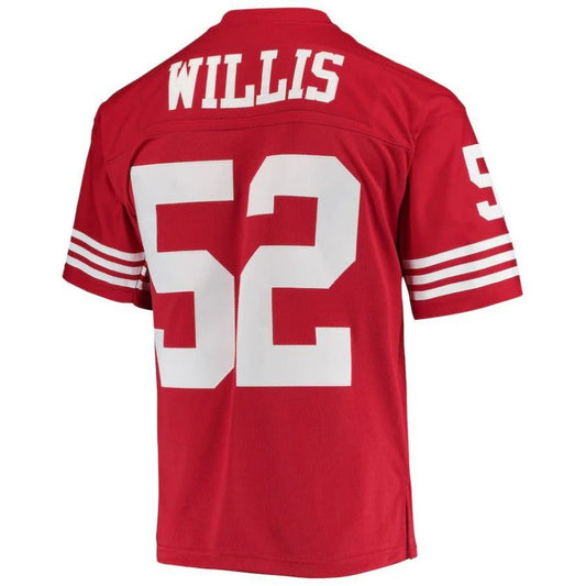 SF.49ers #52 Patrick Willis Mitchell & Ness Scarlet 2007 Legacy Replica Player Jersey Stitched American Football Jerseys
