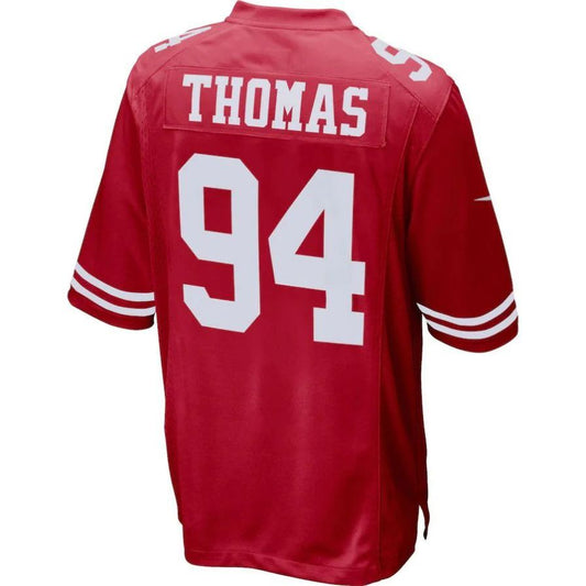 SF.49ers #94 Solomon Thomas Scarlet Player Game Jersey Stitched American Football Jerseys