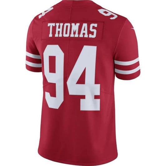 SF.49ers #94 Solomon Thomas Scarlet Vapor Untouchable Limited Player Jersey Stitched American Football Jerseys