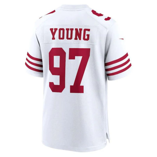SF.49ers #97 Bryant Young White Retired Player Player Game Jersey Stitched American Football Jerseys