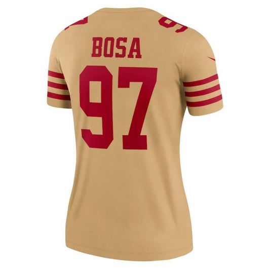 SF.49ers #97 Nick Bosa Gold Team Inverted Legend Player Jersey Stitched American Football Jerseys